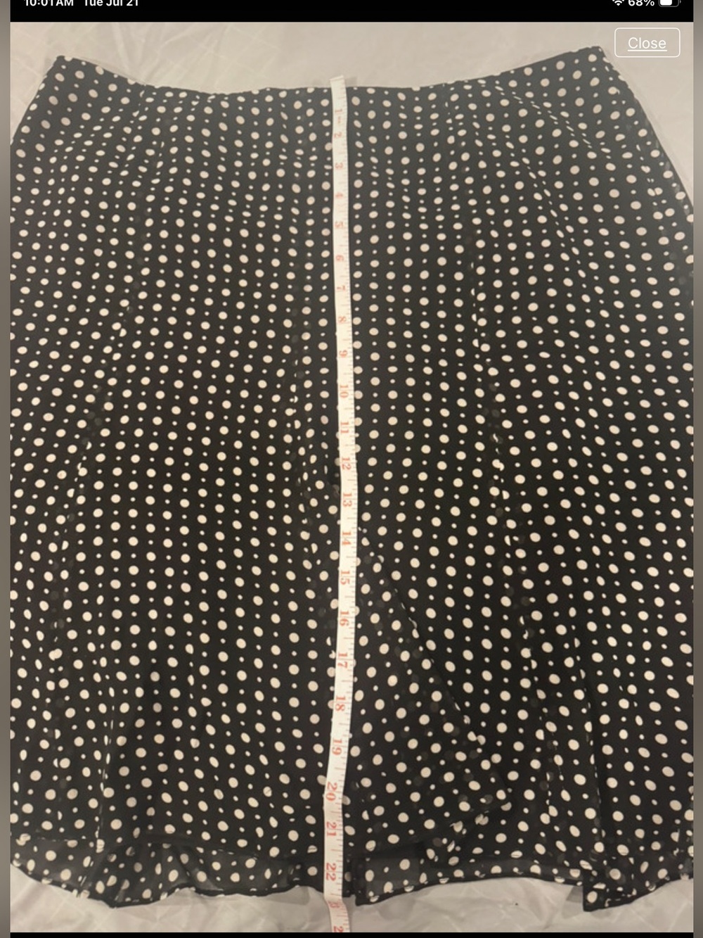 NWT Express Black and White Polka Dot A-Line Skirt L - Picture 2 of 5